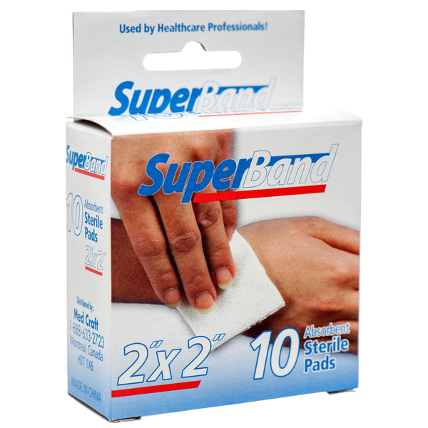 Sterile Pads 10Ct 2X2 #Superband (36 Pack)
