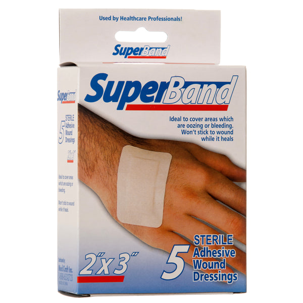Adhesive Wound Dressings 2"X3" 5Ct #Superband (36 Pack)