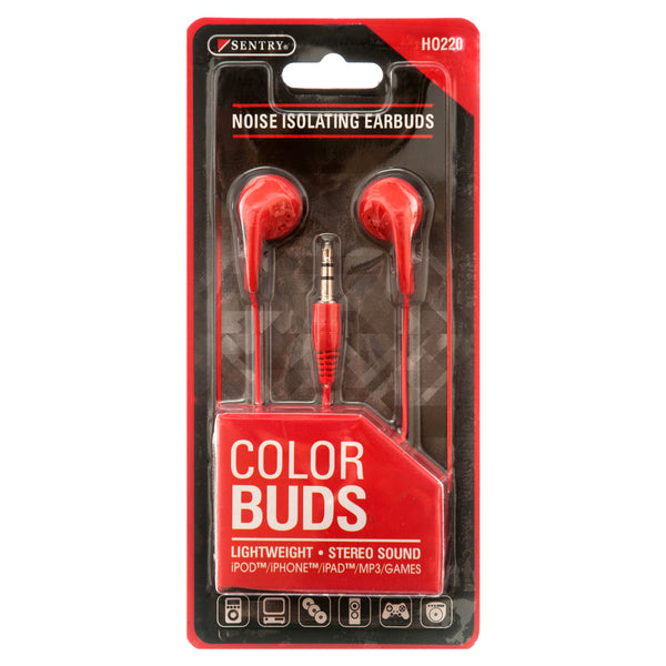 Earphones Color Buds Asst #Ho220 (24 Pack)