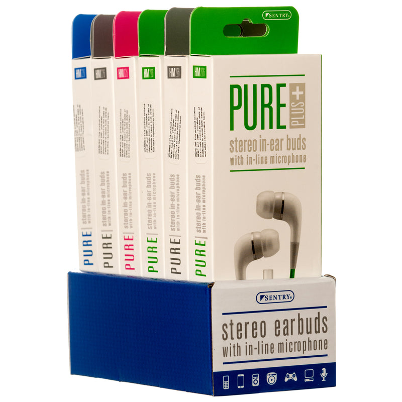 Earbuds Pure Plus Asst Clrs