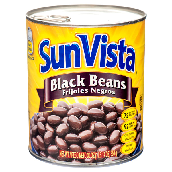 Sun Vista Canned Black Beans, 30 oz (12 Pack)