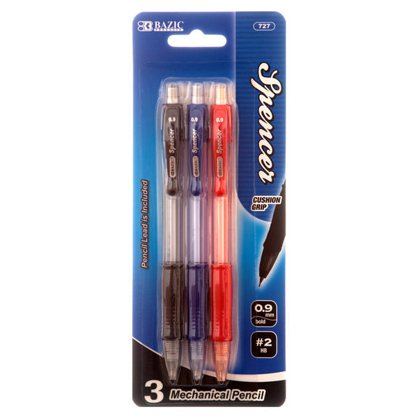 Mechanical Pencil, 0.9mm, 3 Count (24 Pack)