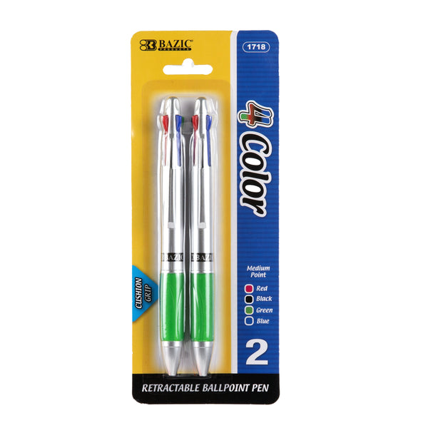 Retractable Ballpoint Pen, 2 Count (24 Pack)