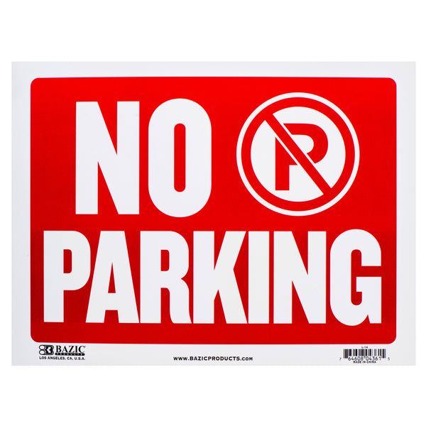 "No Parking" Sign, 12" x 16" (24 Pack)