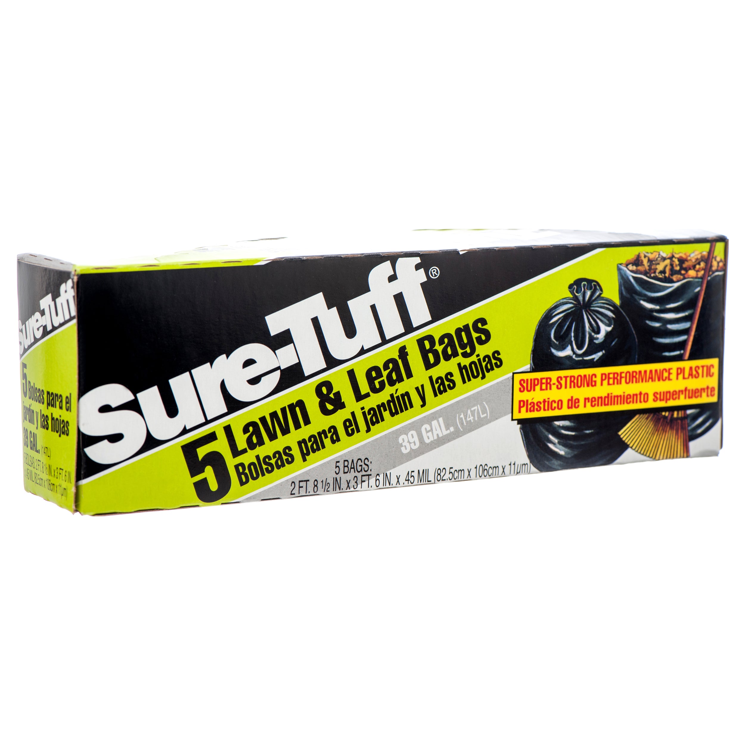 Sure-Tuff Trash Bag Black 39 Gallon 5 Ct (Pack Of 1)