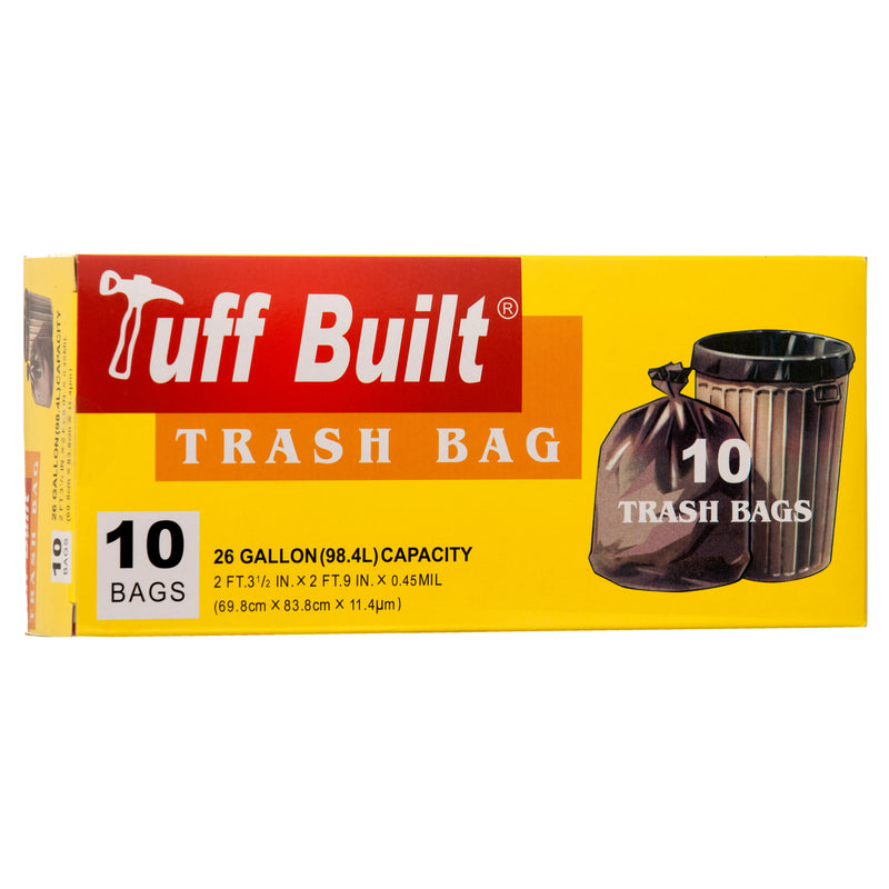 Tuff Built Trash Bag Black 26 Gal 9 Ct (24 Pack)