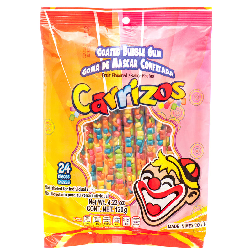 Carrizos Coated Bubble Gum, 24 Count (36 Pack)