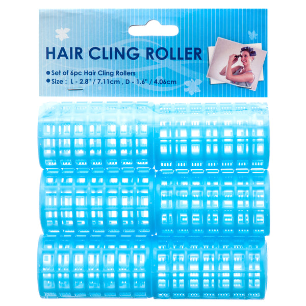 Hair Cling Roller "Lg" 2.8" X 1.6" 6Pc (24 Pack)