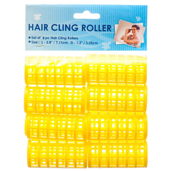 Hair Cling Roller "Med" 2.8" X 1.2" 8Pc (24 Pack)