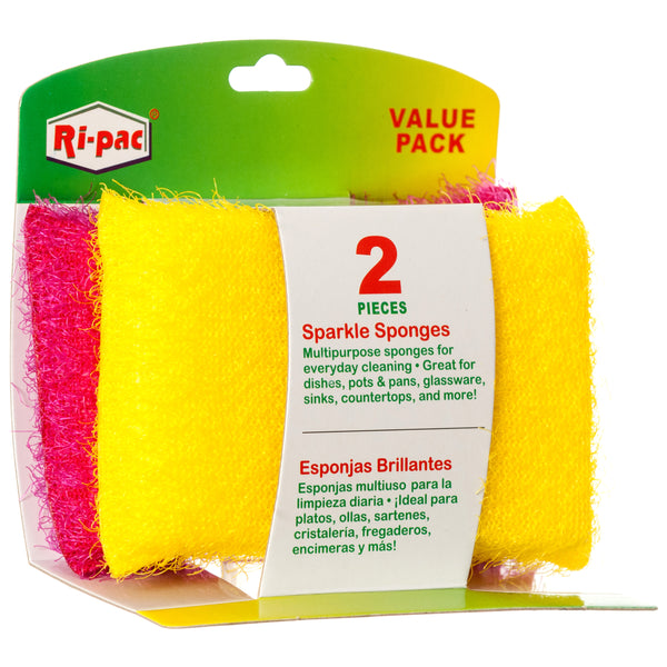 Ri-Pac Sparkle Sponges 2 Pk Assorted Color (36 Pack)