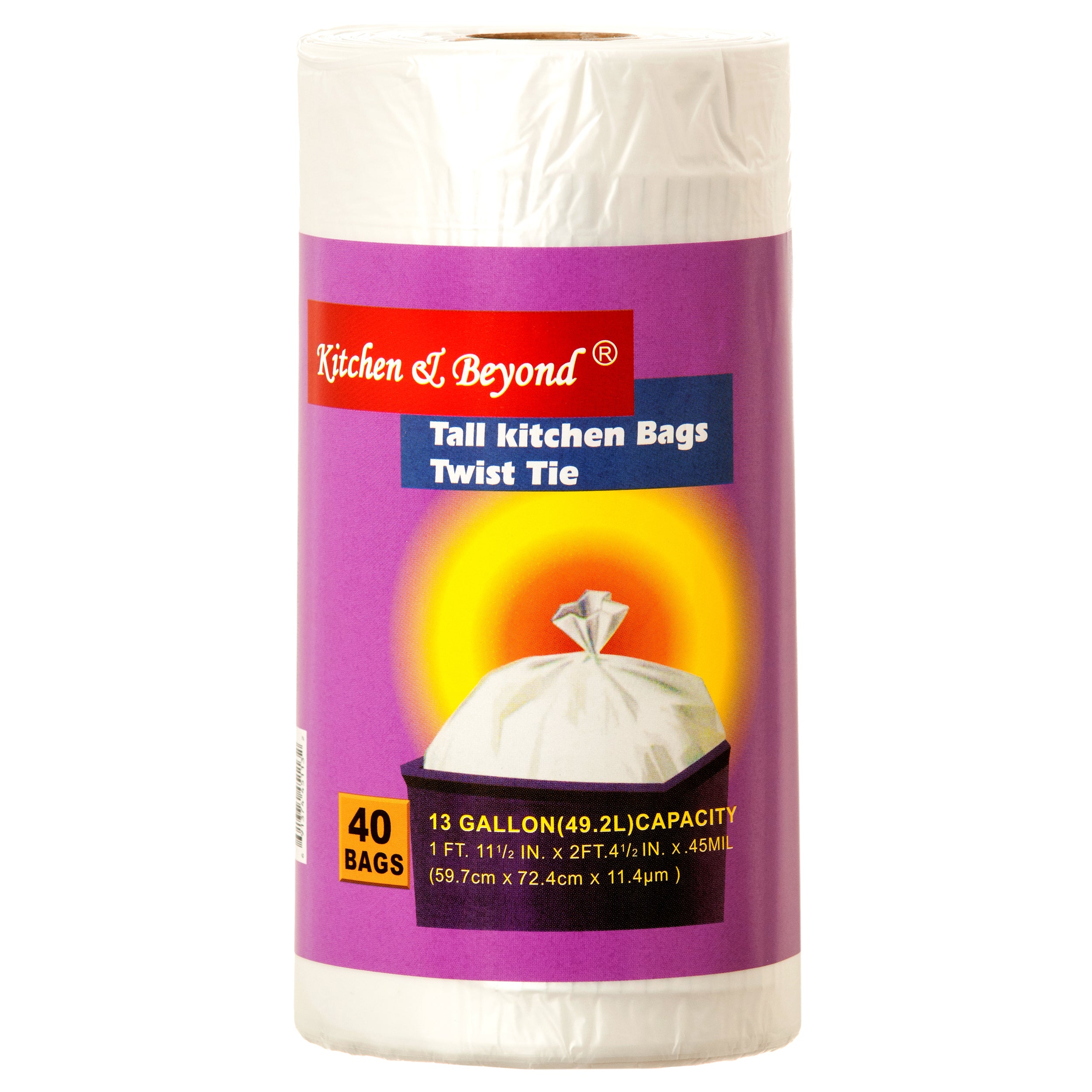 Tall Kitchen Bags 13Gl 40Ct#Kitchen&Beyond (Pack Of 1)