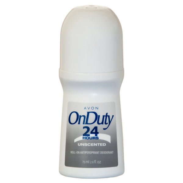 Avon Roll On Deodorant On Duty 24Hr Unscented 2.6 Oz (28 Pack)