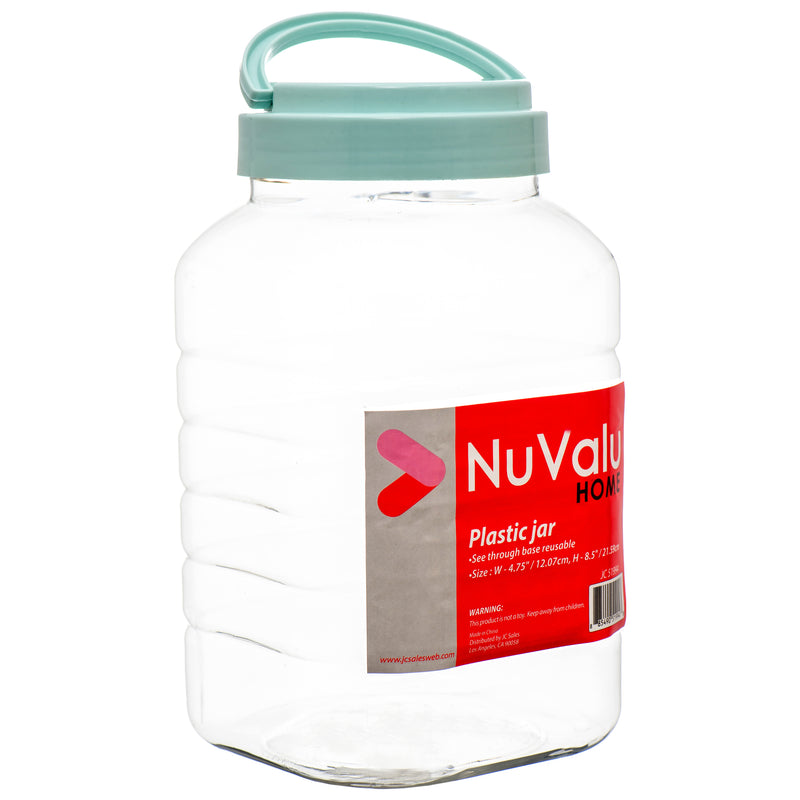 NuValu Plastic Jar w/ Lid, 84.5 oz (24 Pack)
