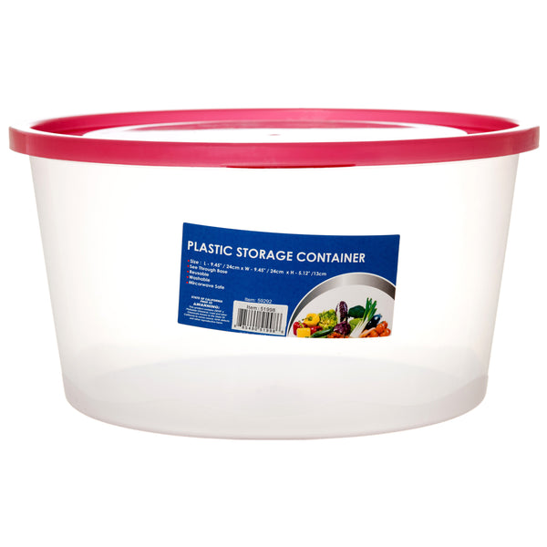 NuValu Round Plastic Container, 135 oz (24 Pack)