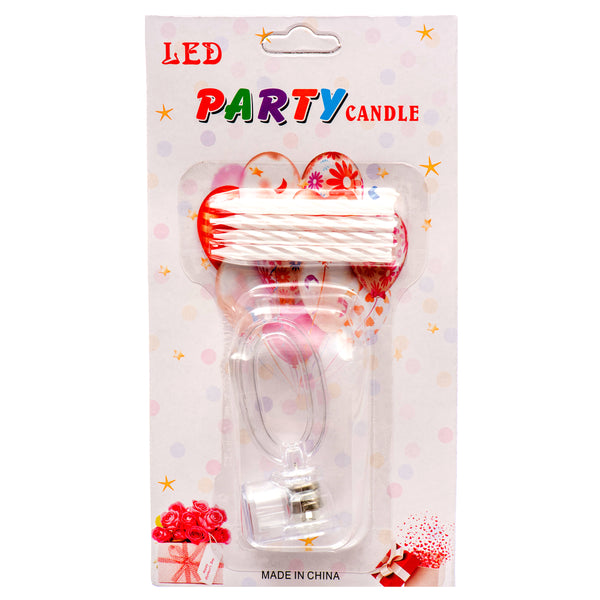 Birthday Led Flashing Candle #0 Asst Color (12 Pack)