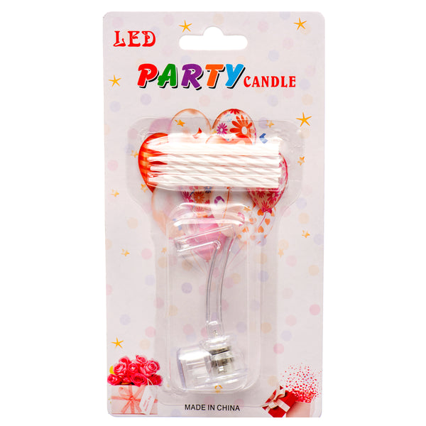 Birthday Led Flashing Candle #7 Asst Color (12 Pack)