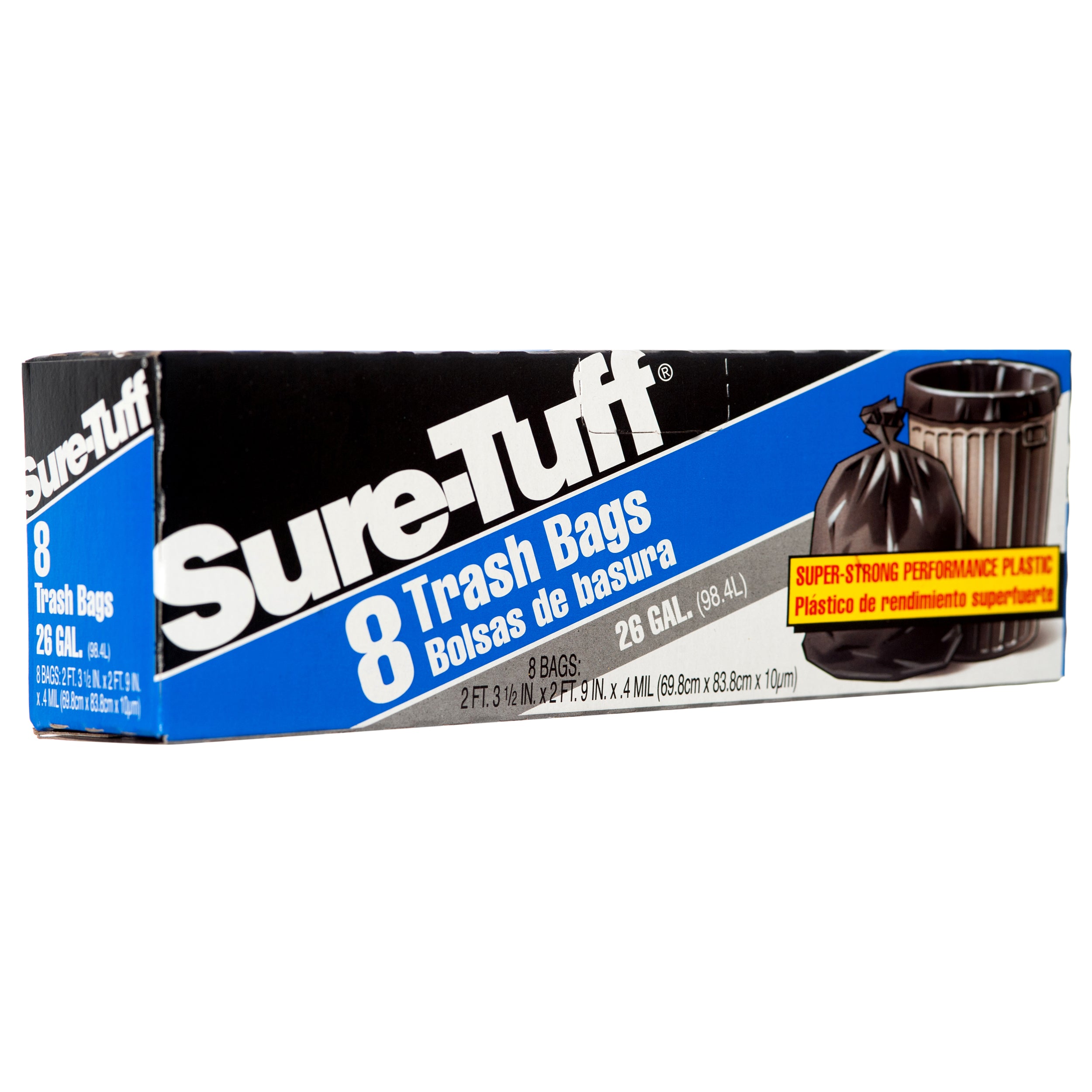Sure-Tuff Trash Bag Black 26 Gallon 8 Ct (Pack Of 1)