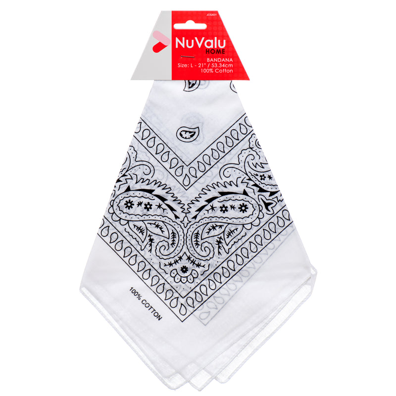 NuValu White Bandana (12 Pack)