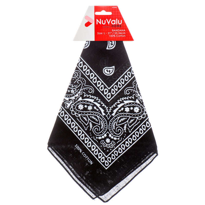 NuValu Black Bandana (12 Pack)