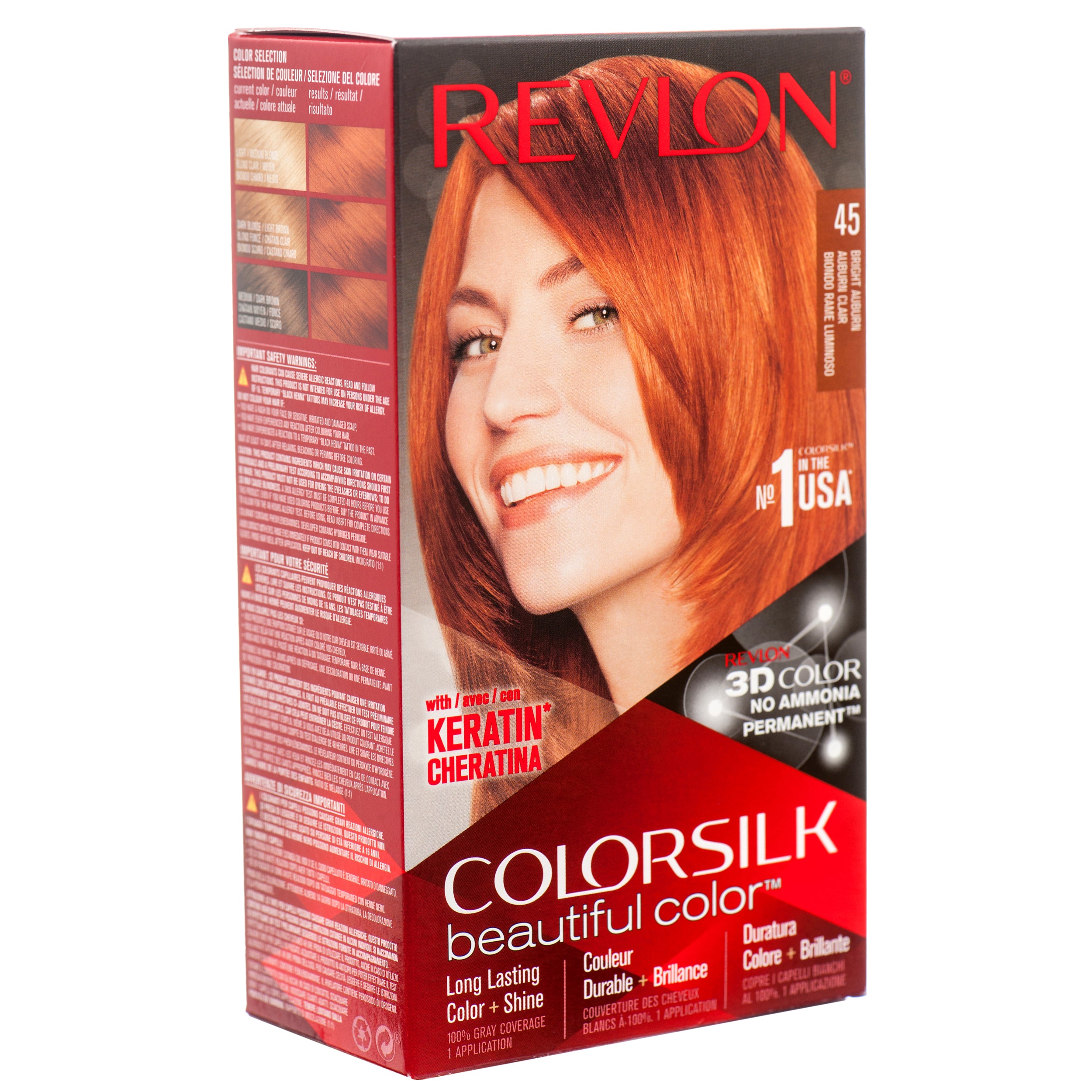 Colorsilk 45 #Bright Auburn (Pack Of 3)