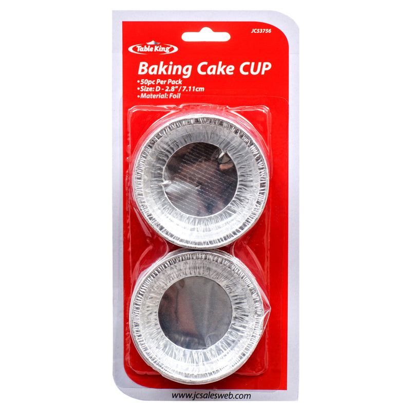 Table King Aluminum Baking Cake Cup 2.8" 50Ct (24 Pack)