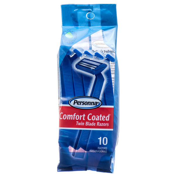 Personna Comfort Coated Twin Blade Disposable Razors, 10 Count (36 Pack)