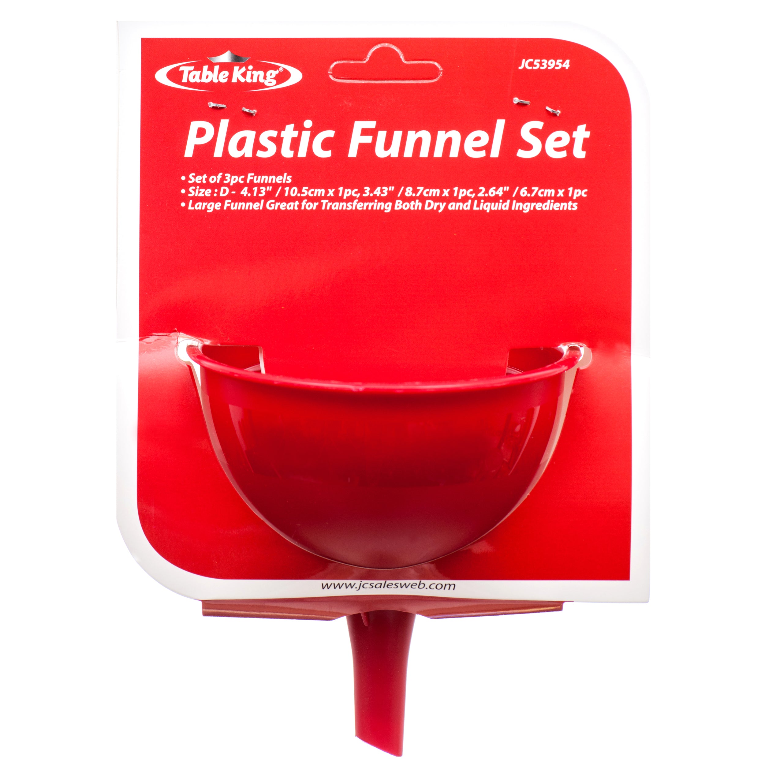 Table King Plastic Funnel 3Pc Set (Pack Of 1)