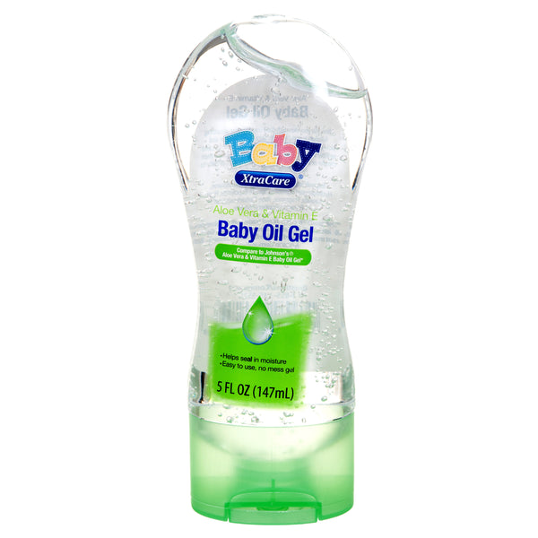 Xtra Care Baby Oil Gel, Aloe Vera & Vitamin C, 5 oz (24 Pack)
