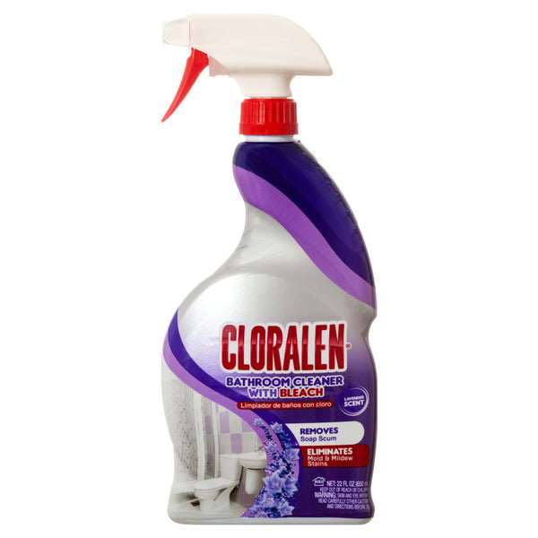 Cloralen Bathroom Cleaner w/ Bleach, Lavender, 22 oz (12 Pack)
