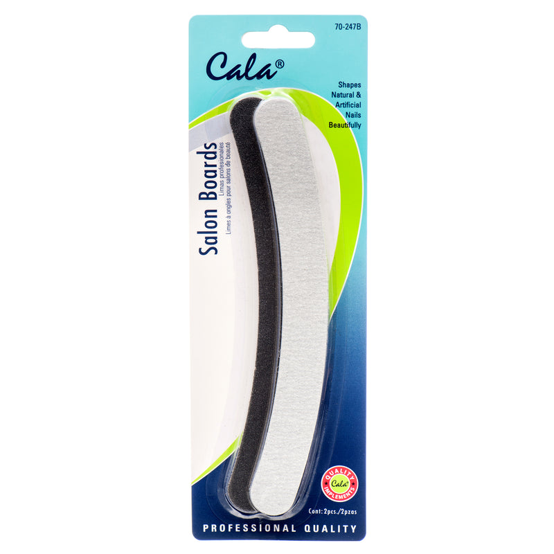 Nail File 2Pc Curved W/Blister Pk Cala
