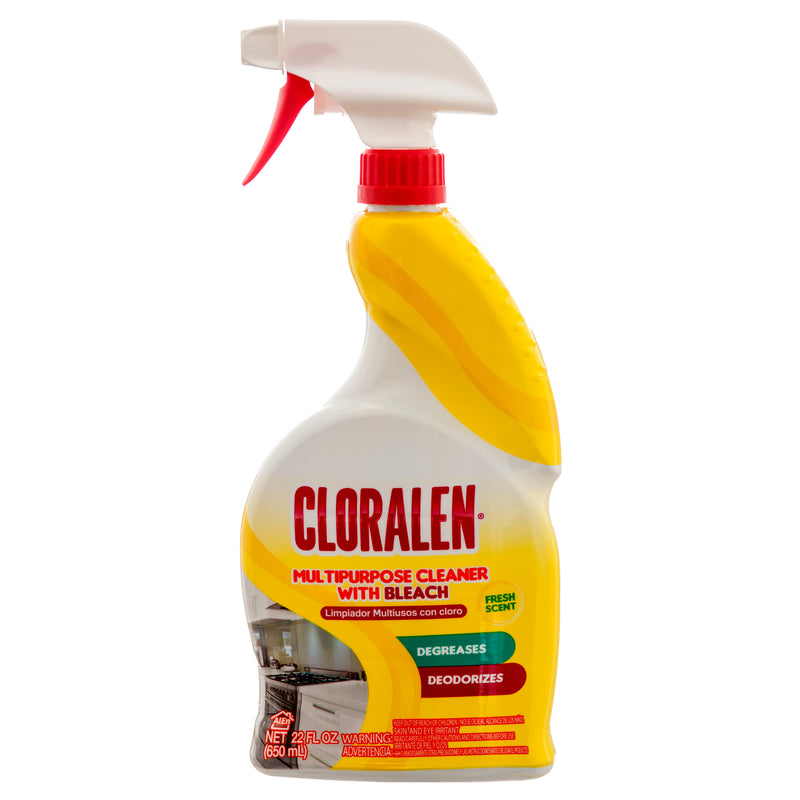 Cloralen Degreaser Bathroom Cleaner w/ Bleach, Fresh Scent, 22 oz (12 Pack)