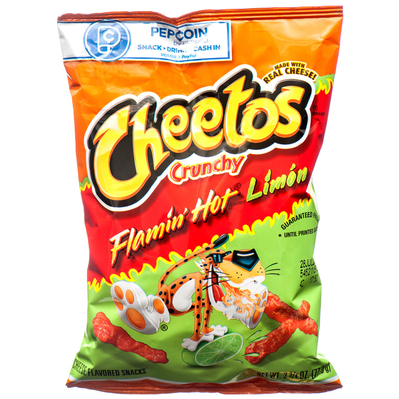 Cheetos Crunchy Flamin’ Hot Limón Snack, 2.75 oz (32 Pack)