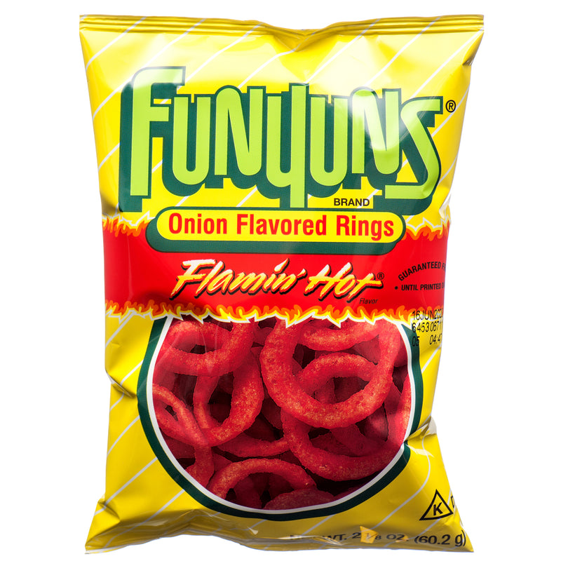 Funyuns Flamin’ Hot Onion Flavored Ring Snack, 1.8 oz (24 Pack)