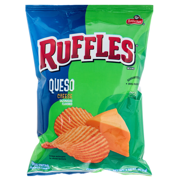 Ruffles Queso Potato Chips, 2.1 oz (24 Pack)