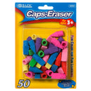 Neon Color Eraser Caps, 50 Count (24 Pack)