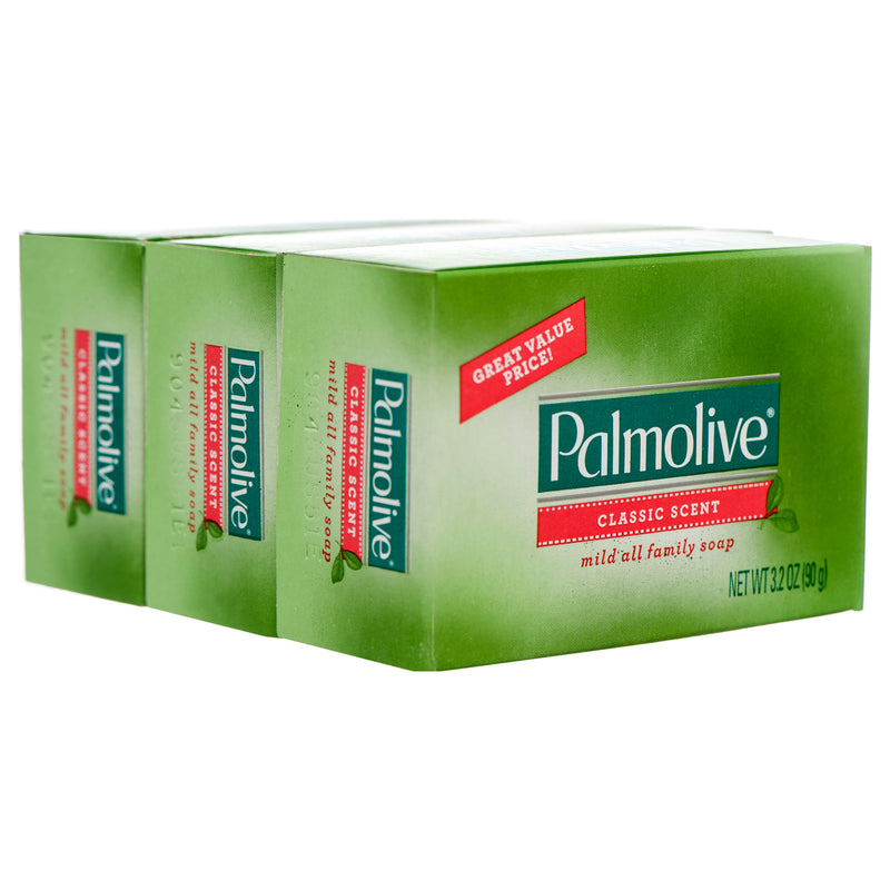 Palmolive Bar Soap, Green, 3 Count (24 Pack)