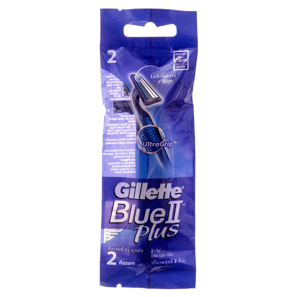 Gillette Blue II Plus Razors, 2 Count (12 Pack)