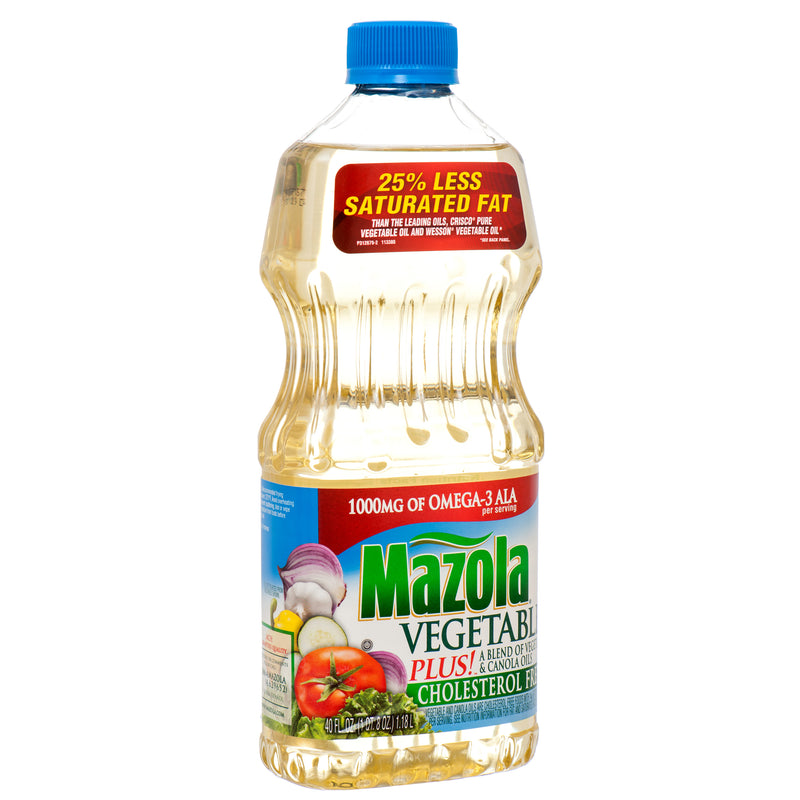 Mazola Vegetable Oil Plus, 40 oz (12 Pack)