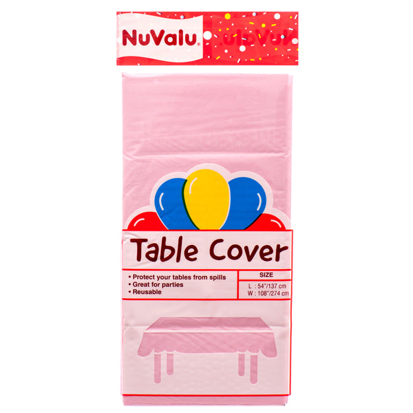 Nuvalu Table Cover Pink Peva 0.03Mm / 54 X 108" (24 Pack)