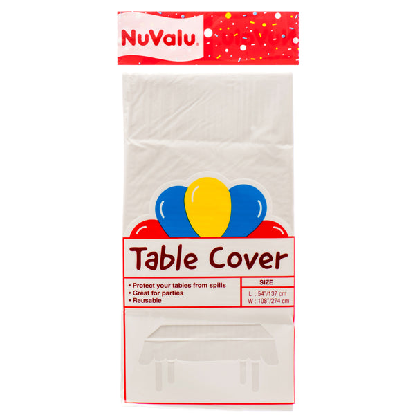 Nuvalu Table Cover White Peva 0.03Mm / 54 X 108" (24 Pack)