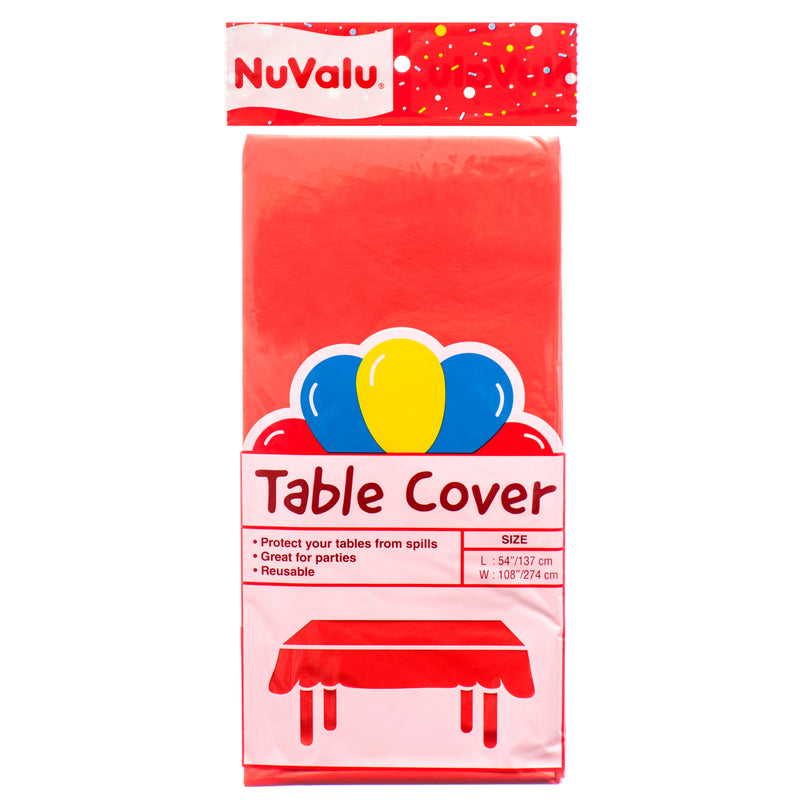 Nuvalu Table Cover Red Peva 0.03Mm / 54 X 108" (24 Pack)