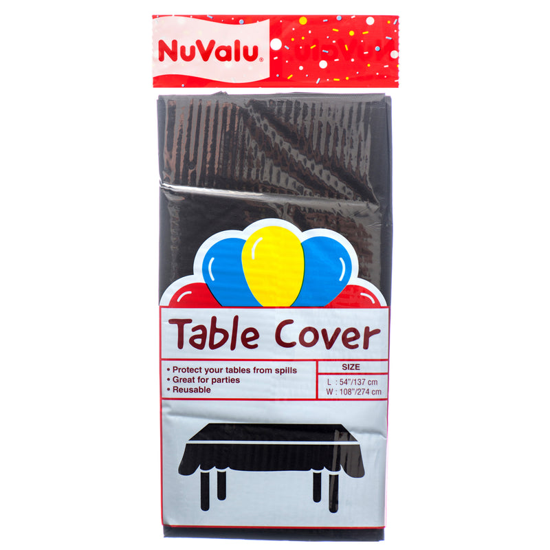 Nuvalu Table Cover Black Peva 0.03Mm / 54 X 108" (24 Pack)