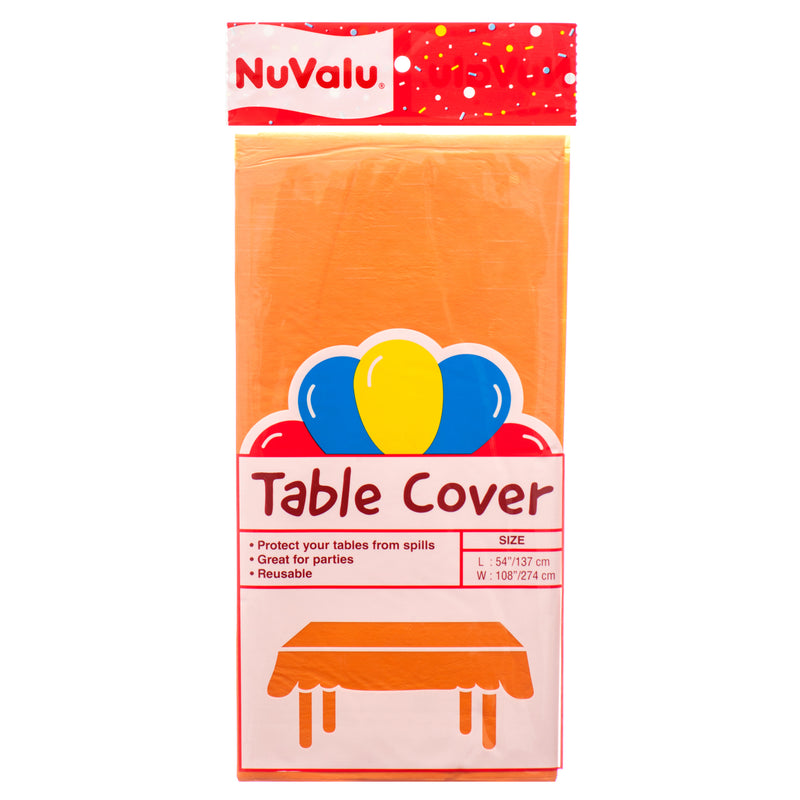 Nuvalu Table Cover Orange Peva 0.03Mm / 54 X 108" (24 Pack)