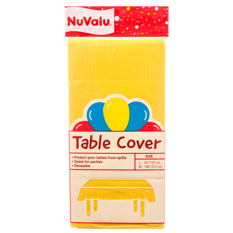 Nuvalu Table Cover Yellow Peva 0.03Mm / 54 X 108" (24 Pack)