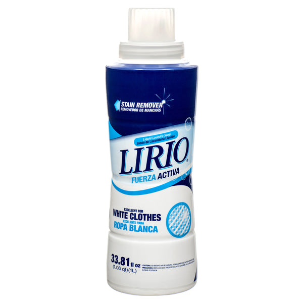 Lirio Liquid Laundry Detergent, Whitening, 1 L (12 Pack)