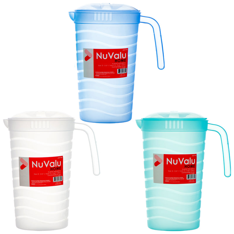 NuValu Plastic Pitcher, 2 L (24 Pack)