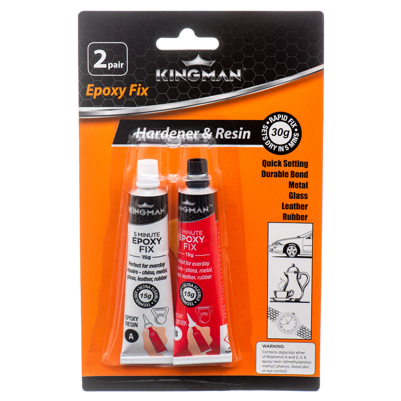 Kingman Epoxy Fix Adhesive 2Pc Set (24 Pack)