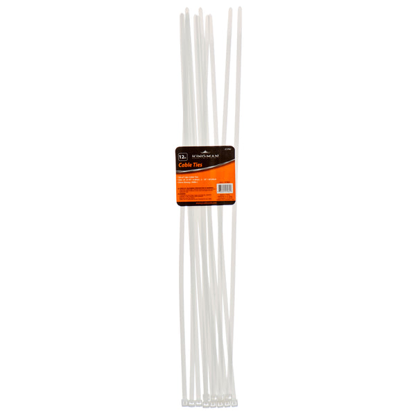 Kingman Cable Ties 4.8Mmx16" 12Ct (24 Pack)