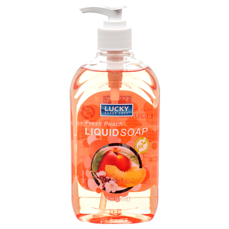Lucky Hand Soap, Peach, 14 oz (12 Pack)