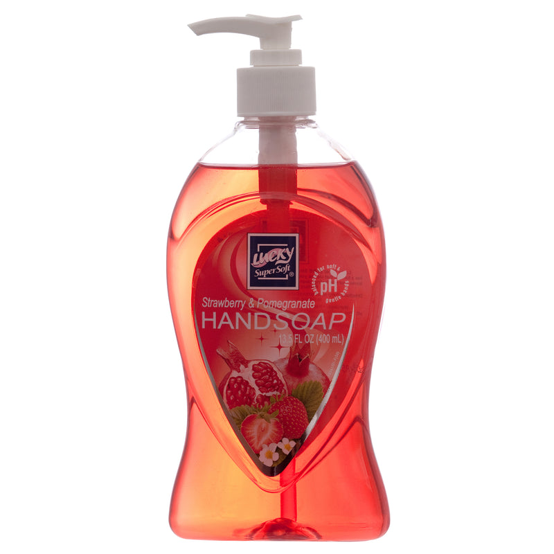 Lucky Hand Soap, Strawberry & Pomegranate, 13.5 oz (12 Pack)